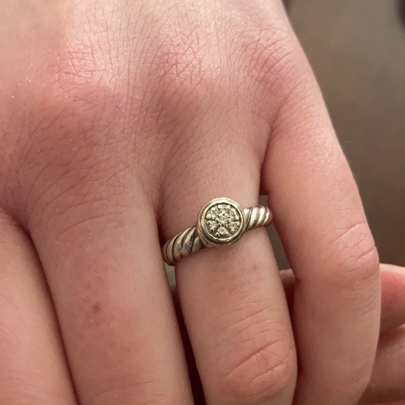 David Yurman Pave & Sterling ring - Picture 4 of 14